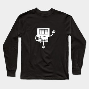 Mettaton Undertale Simple Black and White Design Long Sleeve T-Shirt